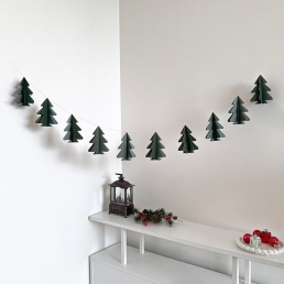 크리스마스 가랜드 3D 입체 트리 오너먼트 인테리어 홈 파티 소품 데코