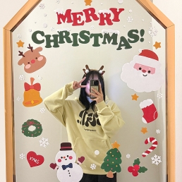 크리스마스 스티커 창문 시트지 매장 유리 장식 셀프 카페 거울 포토존 데코