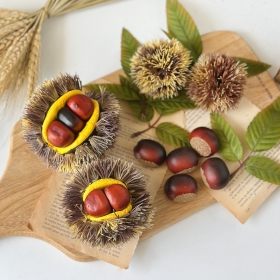 밤송이 밤 모형 알밤 장식 가을소품 열매