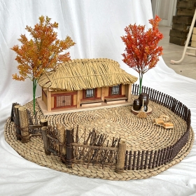 리얼 초가집 세트 가을 장식 유치원 매장 소품 인테리어 전통