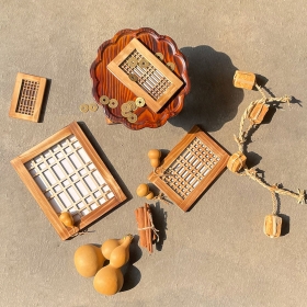 미니 옛날 창문 한옥 창 전통 소품 미니어처 창호지 장식품 돌상