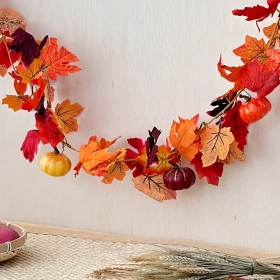가을소품 호박 단풍 가랜드 벽장식