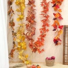 단풍 가랜드 장식 낙엽 줄줄이 가을소품 벽걸이 인테리어
