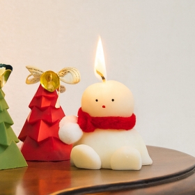 크리스마스 목도리 눈사람 캔들 1P 양초 연말선물 겨울소품