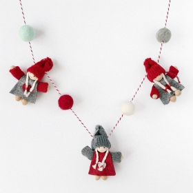 하트 요정인형 가랜드 장식 (소) 겨울 크리스마스 트리 오너먼트