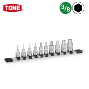 토네[TONE] 3/8" 육각 비트 소켓 인치 inch 세트 10피스 HHB310