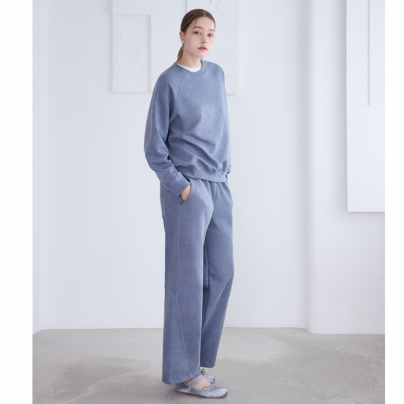 유어즈 피그먼트 절개 와이드팬츠