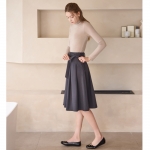 유어즈 플리츠 A라인 미디스커트