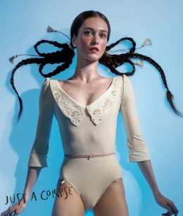 JAC - RICHELIEU Collar Leotard With Cuff Sleeves