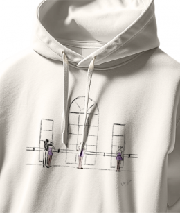 VERONICA J -  BALLET LESSON HOODIES - CREAM WHITE