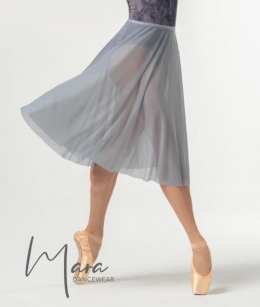 Mara Dancewear - Long Mesh Skirt (Gray Blue)