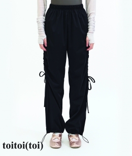 Toitoi - Bow Warm-up Pants _ BLACK