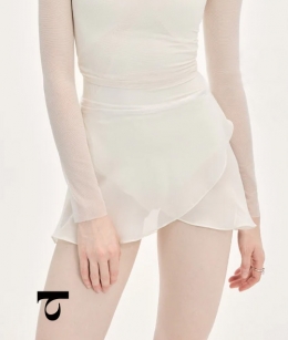 Typha - Mini Silver Waistband Chiffon Skirt