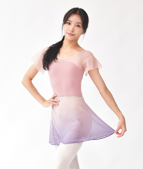 Soulee in Ballet - 여울 그라데이션 랩스커트 숏 (스킨라벤더)