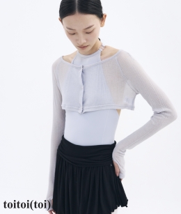 [16차 Reorder |9월 3주차 순차예약발송]Toitoi - Snap Cardigan Shrug _ Moonlit Grey
