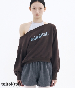 [6차 Reorder] Toitoi - Toitoi(toi) Drape Shoulder Sweatshirts _ Mocha Brown