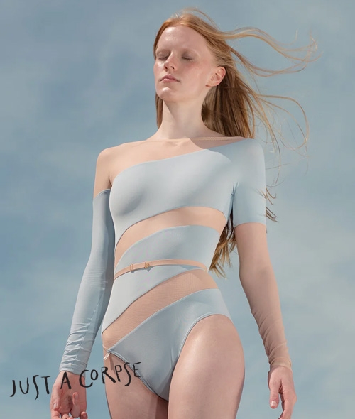 JAC - MELTED Asymmetric Boatneck Leotard