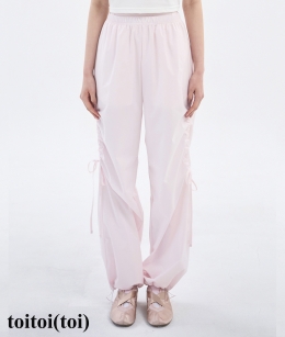 [Reorder]Toitoi - Bow Warm-up Pants _ Light Pink