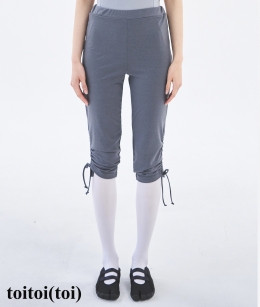 [2차 Reorder]Toitoi - Bow Strap Capri Pants _ Ash Melange