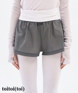 [5차 Reorder]Toitoi - Contrast Sheer Shorts _ Charcoal/Pale Pink