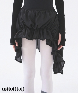 Toitoi - Sheer Coil Skirt _ Black