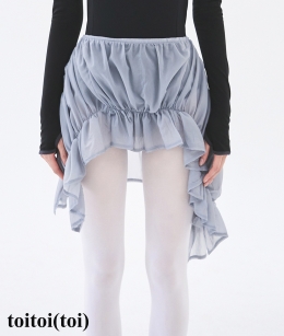 Toitoi - Sheer Coil Skirt _ Mist Grey