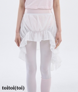 Toitoi - Sheer Coil Skirt _ Pure White