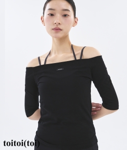 [4차 Reorder]Toitoi - Off Shoulder Tee _ Black
