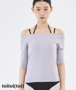 Toitoi - Off Shoulder Tee _ Grey Lavender