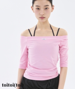 Toitoi - Off Shoulder Tee _ Clear Pink
