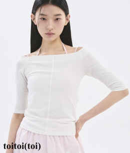 [3차 Reorder]Toitoi - Off Shoulder Tee _ Pure white