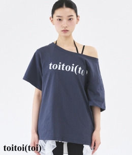 [5차 Reorder]Toitoi - Toitoi(toi) Drape Shoulder Tee _ Navy Charcoal