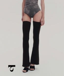 Typha - Knitted Cable Texture Leg Warmers