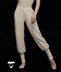 Typha - V-Waist Tapered Knit Pants with Ankle Cuffs