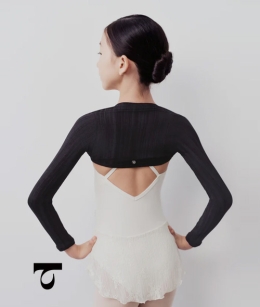 Typha - (K)Long Sleeve Textured Stripe Shrug (주니어사이즈)