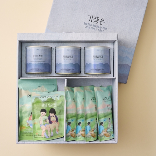 추석 김 종합세트(황태곱창김 3캔 + 김자반,김강정,김스낵 2종)