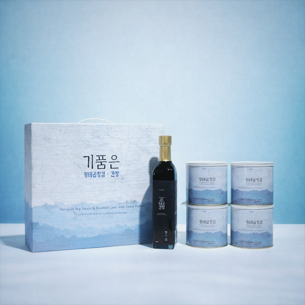 기품은 황태곱창김 간장 선물세트(곱창김 4개, 간장1개)