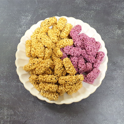 건간한 간식 오트밀 귀리 강정 100g / 자색고구마,검은깨,호두맛