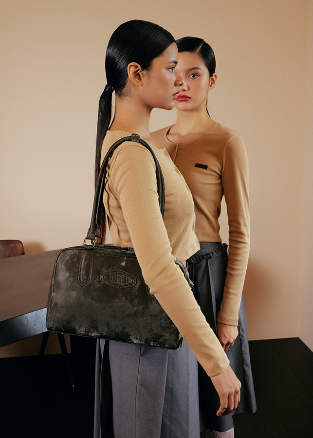 Olive Suede Shoulder Bag