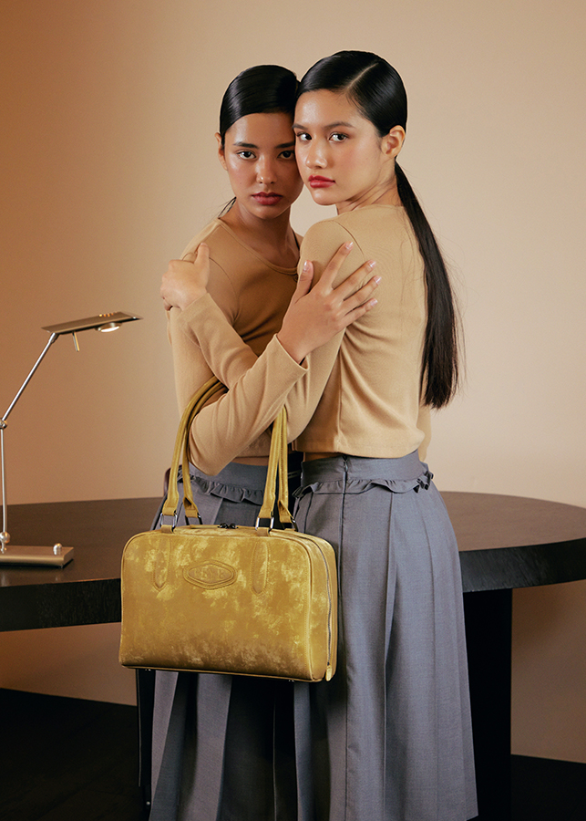 Olive Suede Shoulder Bag