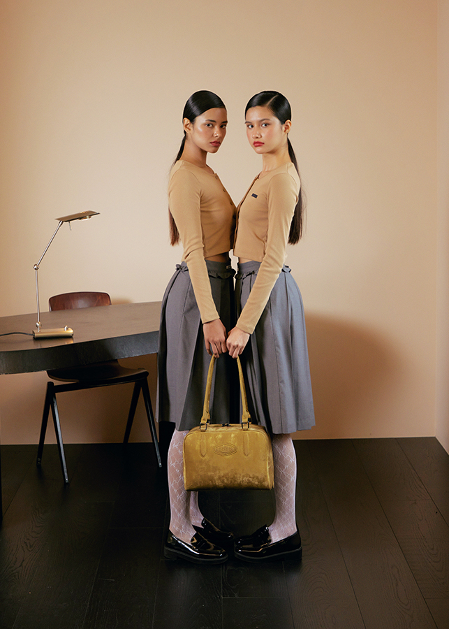 Olive Suede Shoulder Bag