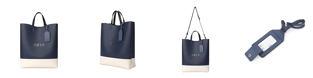 BBYB BRUNI Unisex Tote Bag (Peony Navy)