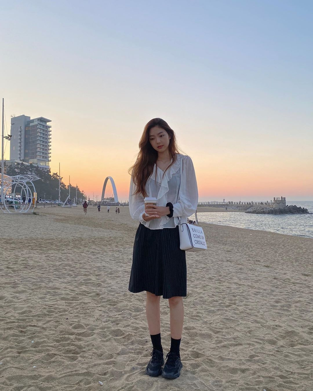 @yelimcho_o #OOTD MARCE Shoulder Bag (Titanium White)