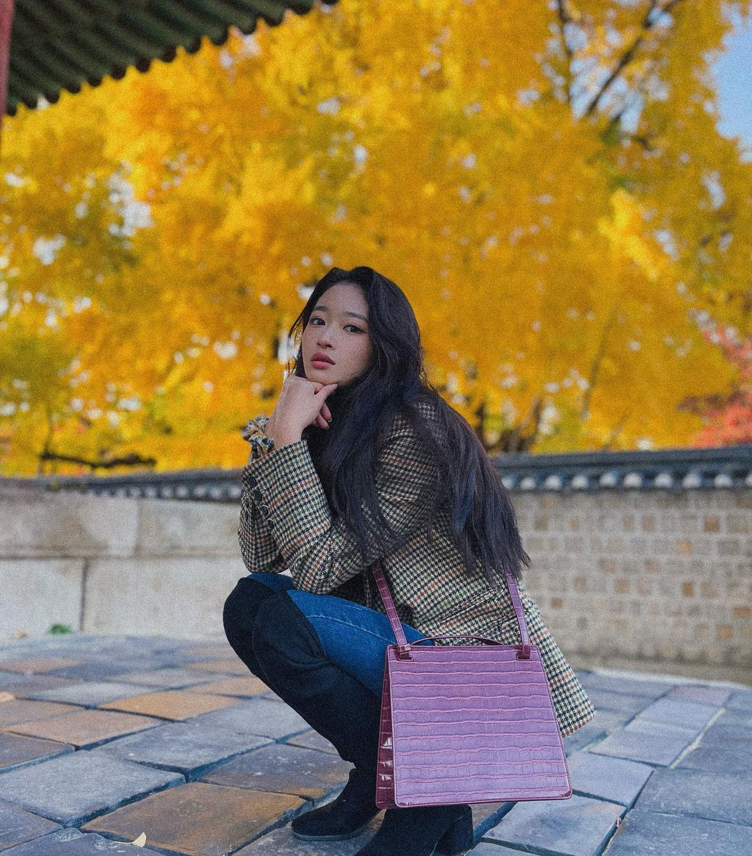 @scy__smine #OOTD Croc Dahlia (M) Bag (Tawny Port Wine)