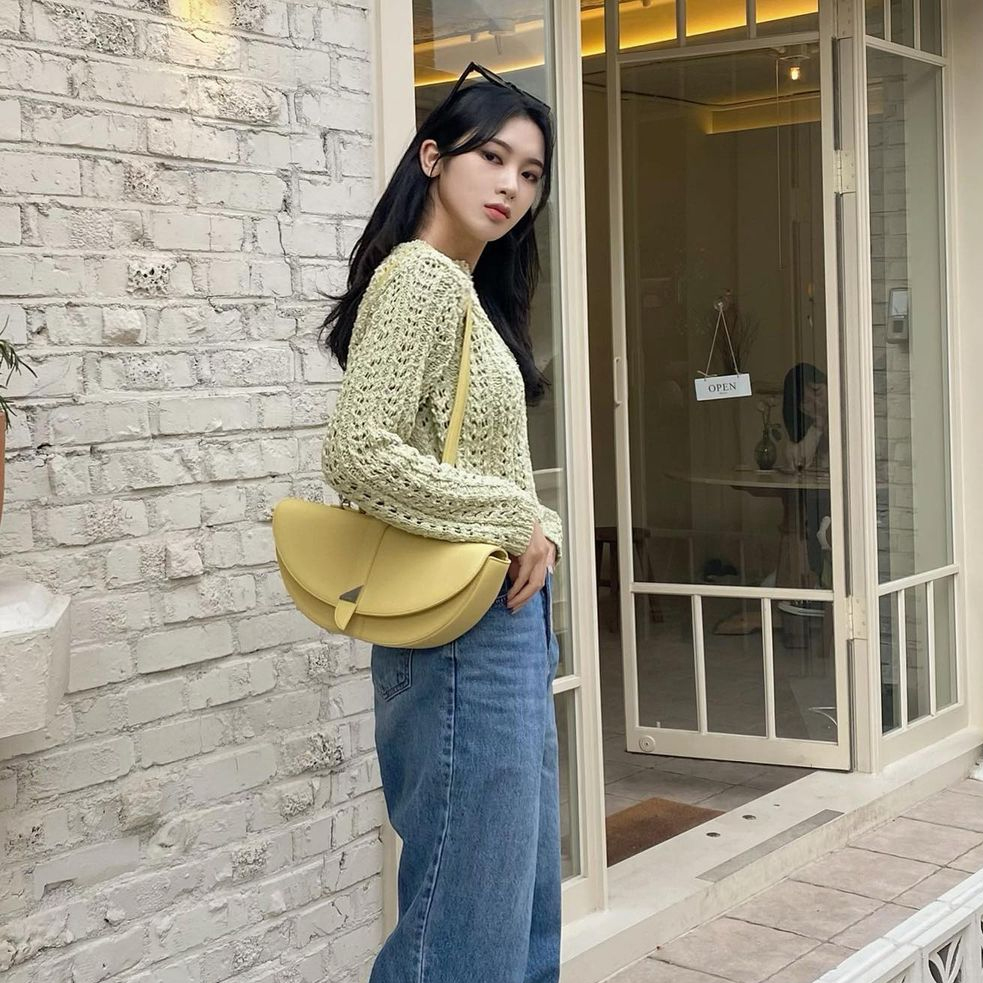 [@iamwonnn] Ode Saddle Shoulder Bag (Primrose Yellow) | Karim Rashid