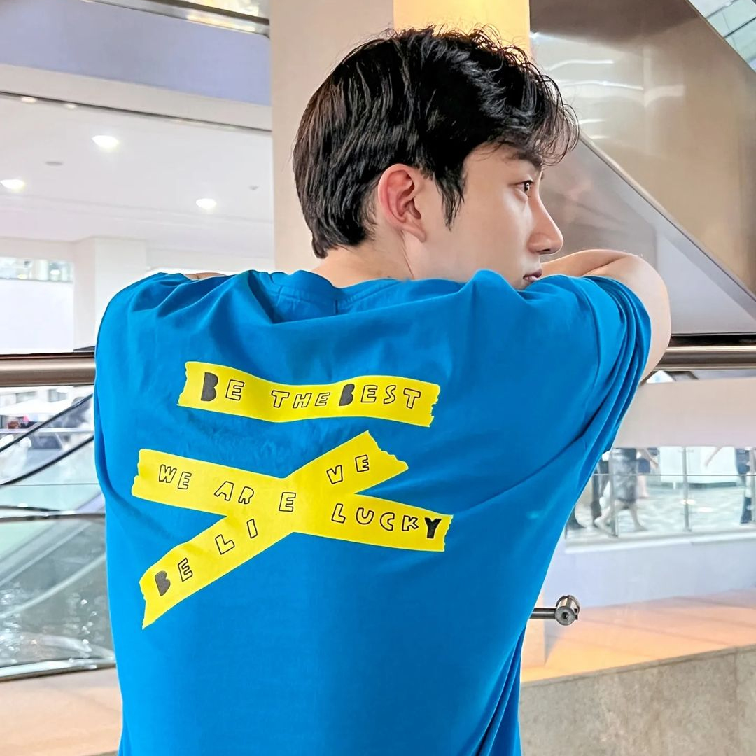 [@bae_yijeong_] Unisex Yellow Tape Over-fit T-shirt (Bl... | Karim Rashid
