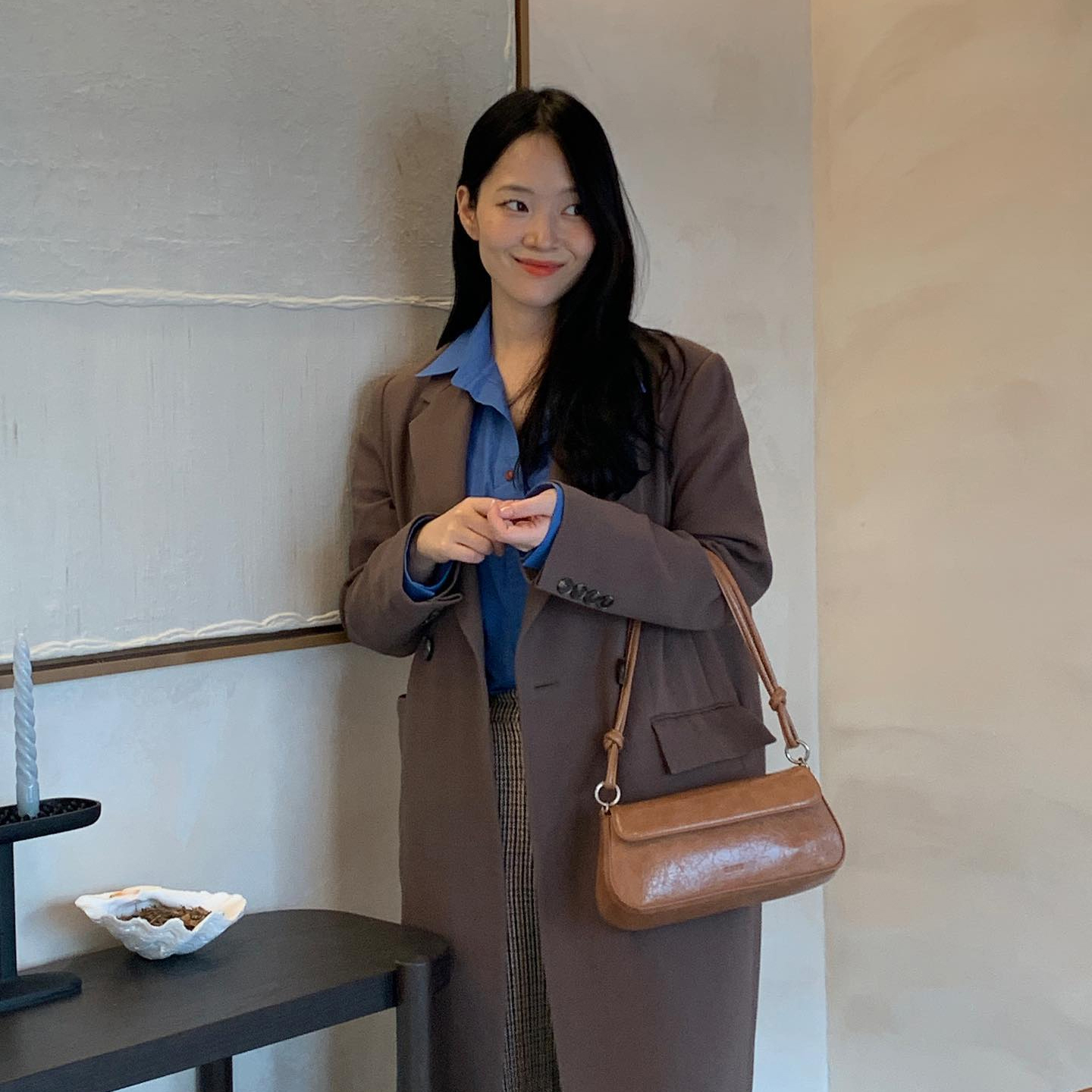 [@eunryori] Lala Shoulder Bag (Crinkled Brown) | Karim Rashid