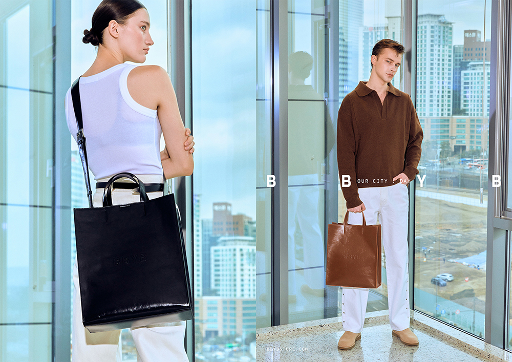 BBYB Nov Unisex Large Tote Bag (Crinkled Black)