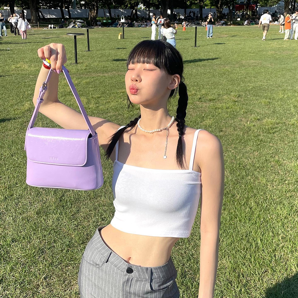 [@jungyeoon] Ciel Shoulder Bag (Crinkled Violet) | Karim Rashid