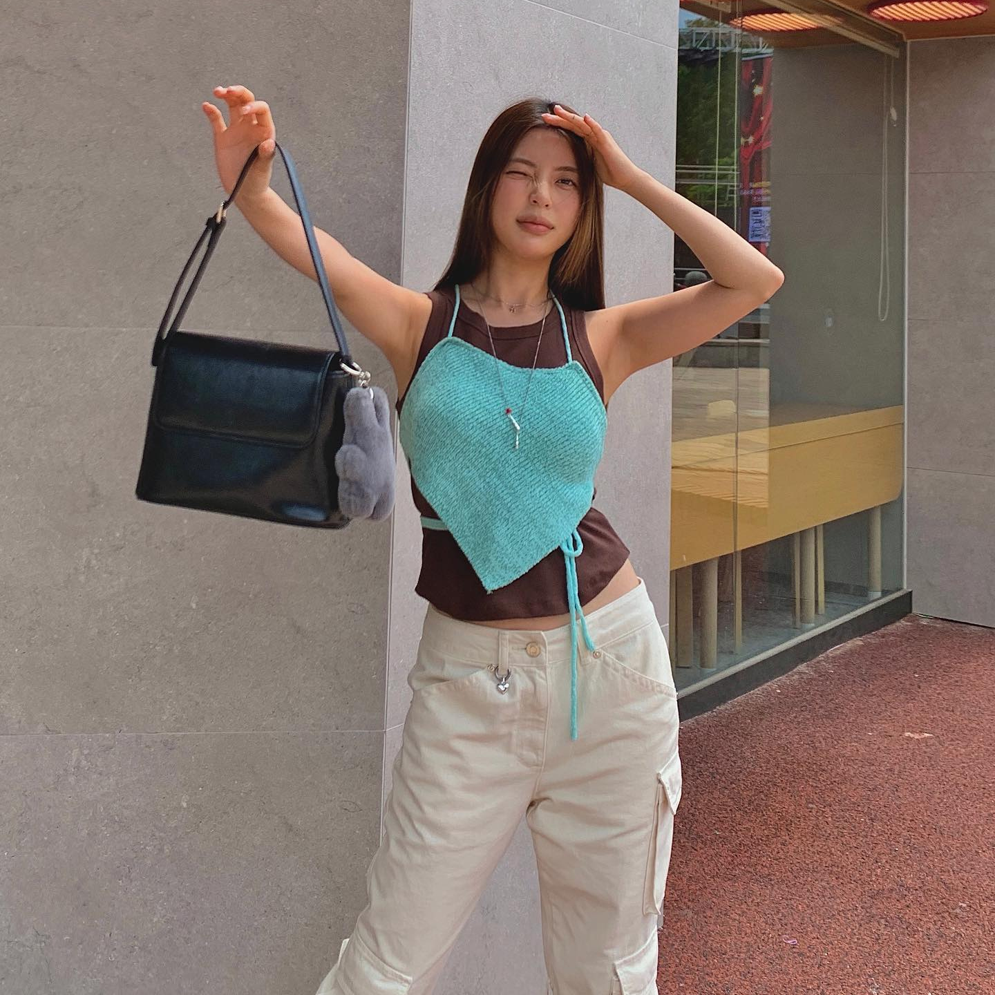 [@uu.jiii] Ciel Shoulder Bag (Crinkled Black) | Karim Rashid